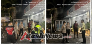 Blue Light Patrol Gabungan Polres Tabanan Intensifkan Pencegahan Kejahatan 3C di Jam Rawan