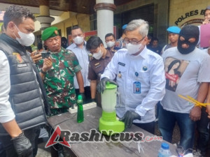 Kodim 1608/Bima Dukung Penuh Operasi Antik Rinjani serta  Pemusnahan Barang Bukti Narkoba