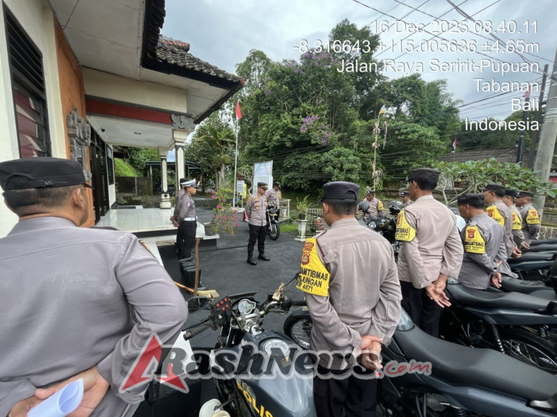 Antisipasi Cuaca Ekstrim, Kapolsek Pupuan Laksanakan Pengecekan Ranmor dan Peralatan Penanganan Bencana
