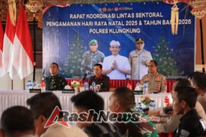 Polres Klungkung Gelar Rapat Koordinasi Lintas Sektoral Ops Lilin Agung 2025.