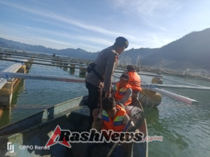 Satpolairud Polres Bangli Sambangi Pembudidaya Keramba Jaring Apung, Wujud Dukungan Ketahanan Pangan di Pesisir Danau Batur