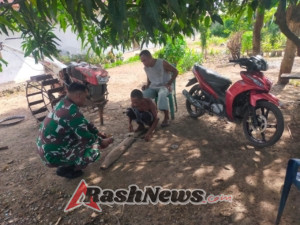 Babinsa Dampingi Aktivitas Warga di Desa Aimoli