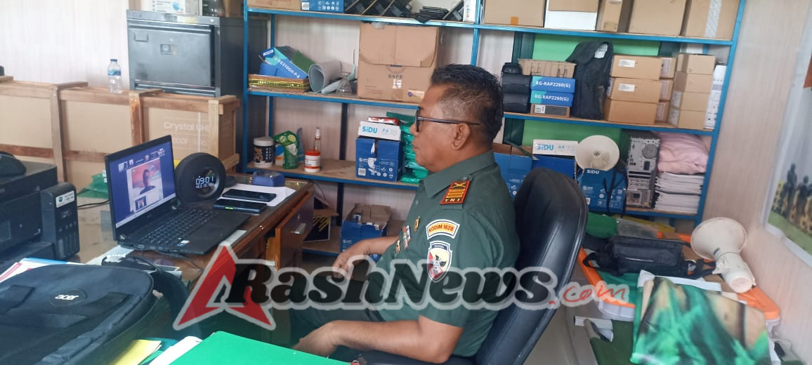 Melalui Vicon, Kodim 1628/Sumbawa Barat Ikuti Evaluasi Logistik Akhir Tahun 2025