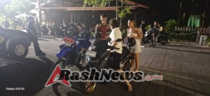 Bersama Linmas Desa Canggu Unit  Samapta Polsek Kuta Utara Lakukan Patroli Di Kawasan Wisata