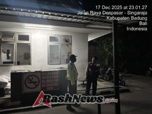 Jalin Komunikasi Dengan Security, Polsek Mengwi Pastikan keamanan Dilingkungan Kerja