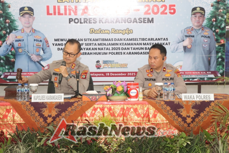 Kapolres Karangasem Resmi Buka Upacara Lat Pra Ops Lilin Agung 2025