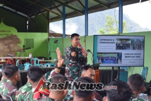 Perkuat Visi Penugasan, Satgas Pamtas Yonarhanud 2 Kostrad Adakan Apel Danki dan Danpos