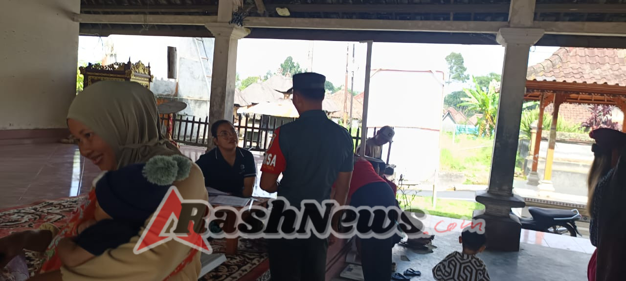 Sinergi Babinsa dan Tenaga Kesehatan, Posyandu Ubung Sari Layani Puluhan Balita di Desa Taro