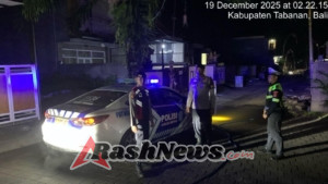 Blue Light Patrol Polres Tabanan Intensifkan Patroli Malam, Cegah Kejahatan 3C di Jam Rawan