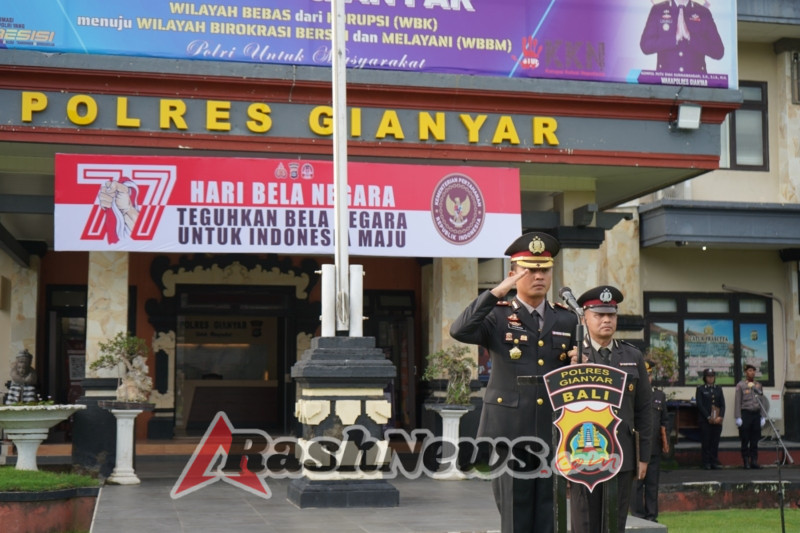 Kapolres Gianyar Pimpin Upacara Hari Bela Negara ke-77 Tahun 2025