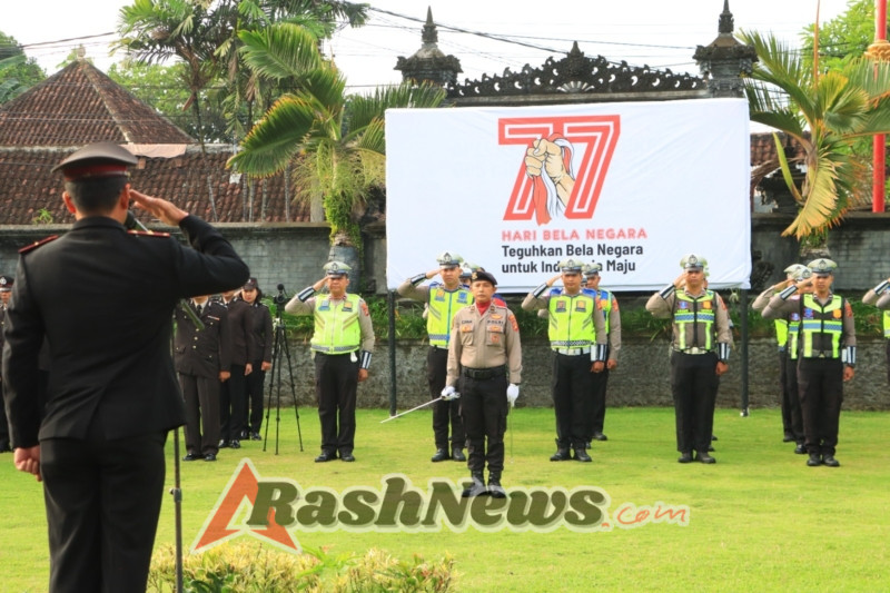 Polres Klungkung Gelar Upacara Hari Bela Negara ke-77 Tahun 2025.