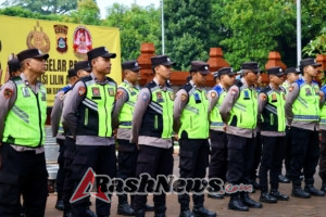 Polres Kawasan Bandara I Gusti Ngurah Rai Gelar Apel Pasukan Operasi Lilin Agung 2025