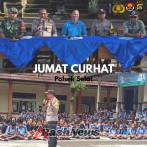 Kapolsek Selat melaksanakan giat Jumat Curhat sambangi  Masyarakat Duda Utara.