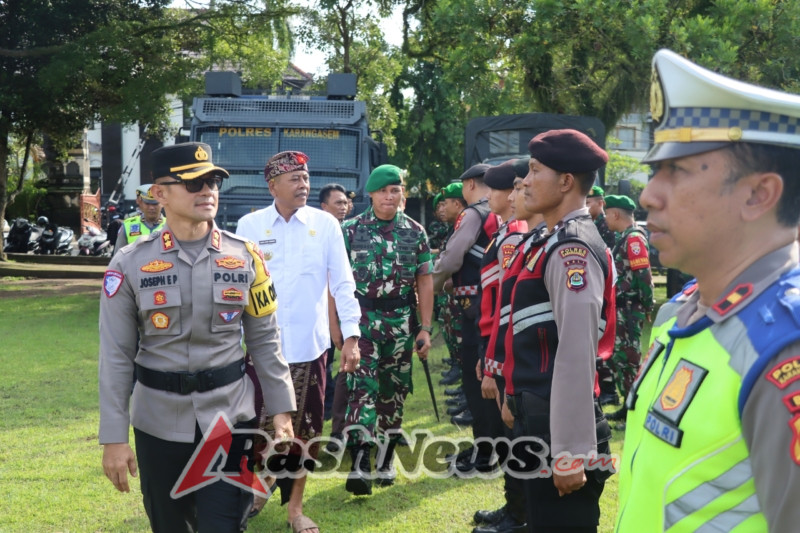 Kapolres Karangasem Pimpin Gelar Pasukan Ops Lilin Agung 2025