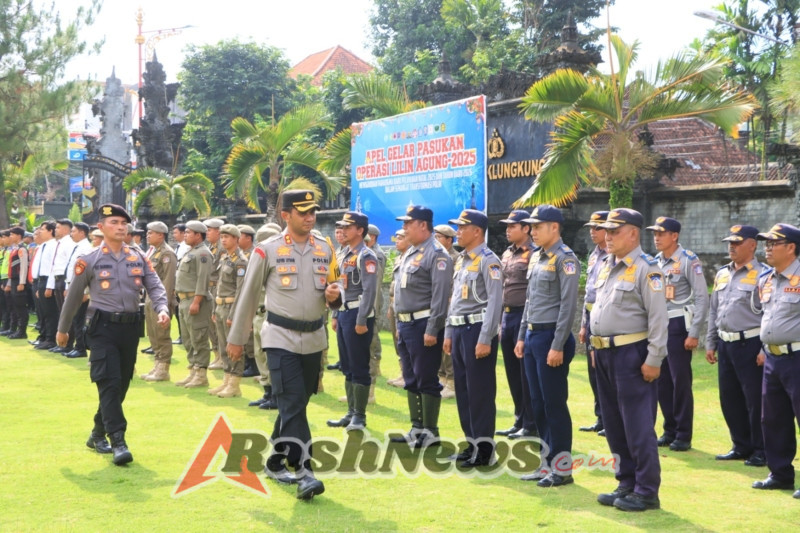Polres Klungkung Gelar Apel Gelar Pasukan Operasi Lilin Agung 2025.
