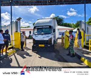 Monitoring Arus Transportasi Laut, Piket Koramil Pantai Baru Siaga di Pelabuhan ASDP