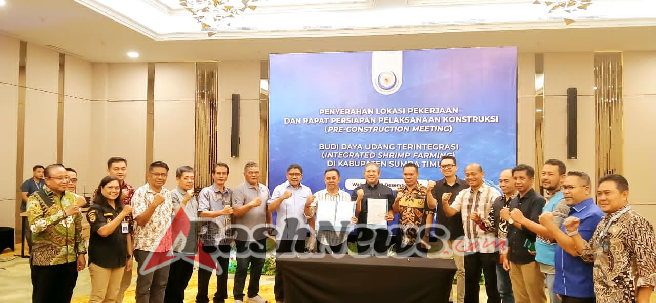 Kodim 1601/Sumba Timur Hadir dalam Persiapan Konstruksi Budidaya Udang Terintegrasi