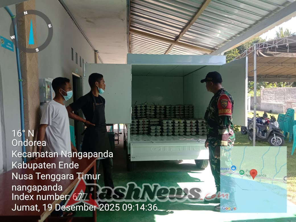 Pastikan Mutu dan Keamanan Pangan, Babinsa Ende Tinjau Dapur MBG Nangapanda
