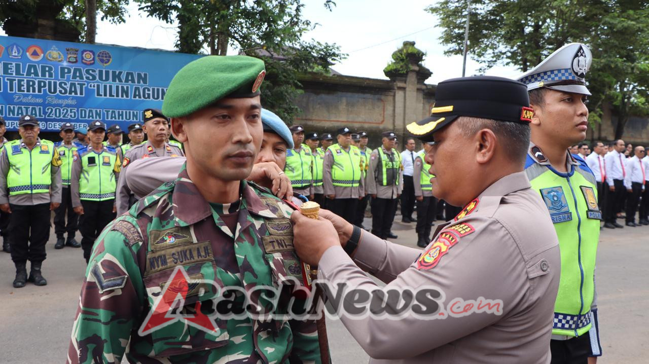 Apel Gelar Pasukan Ops Lilin Agung 2025 Tandai Kesiapan Pengamanan Nataru di Wilkum Polres Badung
