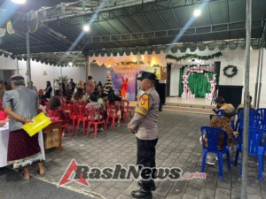Bhabinkamtibmas Tibubeneng  Amankan Perayaan Natal di Gereja Gereja Oikumene Canggu Permai