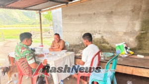 Masyarakat Antusias, Babinsa Koramil 1602-04 Laksanakan Pamwil dan Komsos