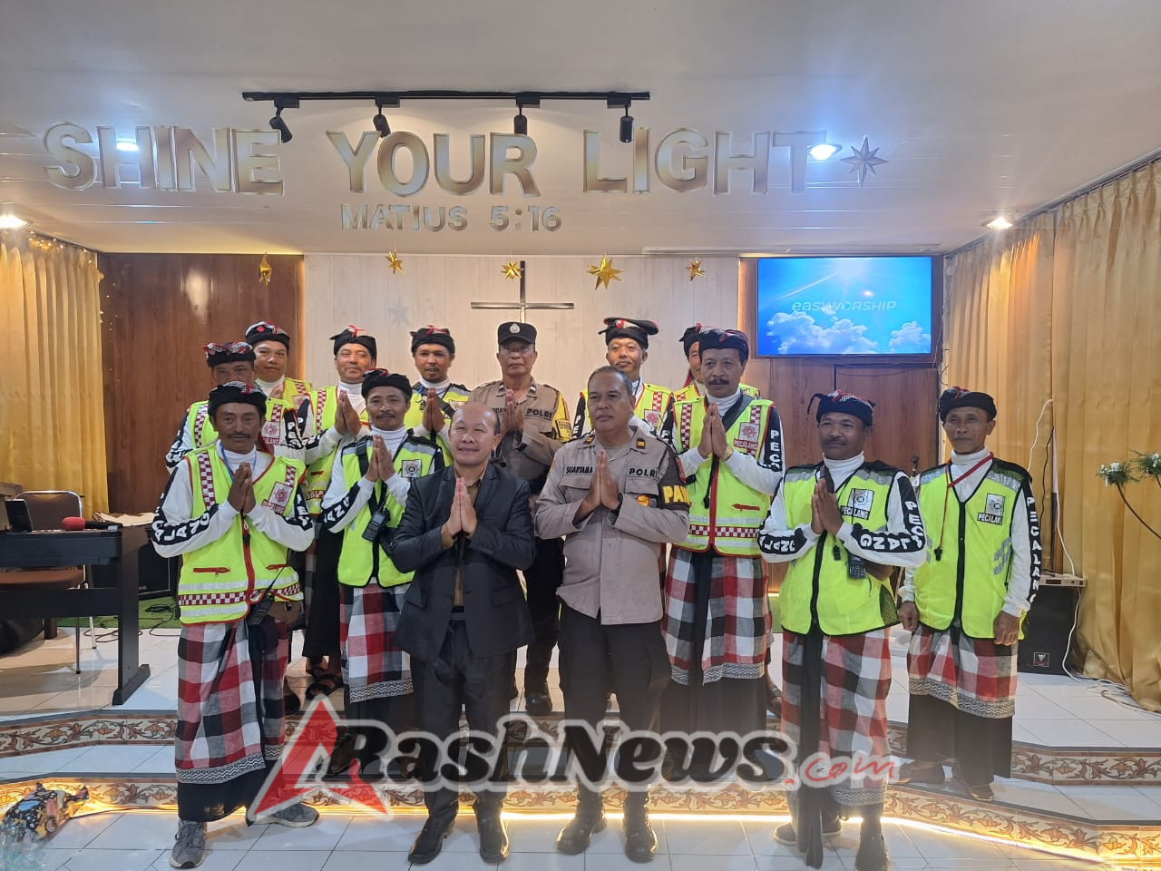 Polsek Baturiti Amankan Ibadah Natal dan Malam Kudus di GPdI Elim Baturiti