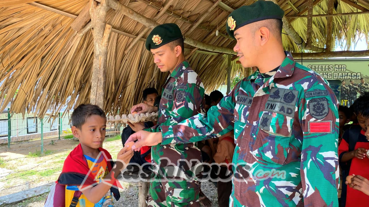 Dari Perbatasan, Satgas Pamtas Berbagi Gizi untuk Anak Negeri