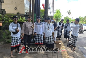 Upacara Ngaben Warga Banjar Pagan Kelod Dikawal Bhabinkamtibmas, Babinsa dan Pecalang