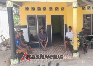 Babinsa Koramil 1627-03/BTT Himbau Warga Jaga Keamanan dan Keselamatan