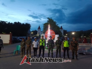Berikan Rasa Aman Pada Ibadah Malam Natal, Koramil Betun Amankan Sejumlah Gereja