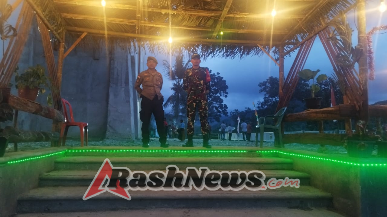 Babinsa Koramil 1625-01/Bajawa Amankan Misa Malam Natal di Gereja St. Arnoldus Lindi