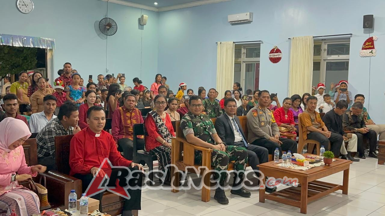 Ibadah Malam Natal GMIT Syalom Aman dan Khidmat, Dandim 1614/Dompu Turut Hadir