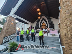 Polsek Kuta Utara Amankan Ibadah Malam Natal