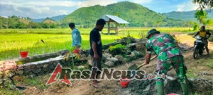 Perbaikan Irigasi di Desa Ranggo Berjalan Lancar dengan Pendampingan Babinsa