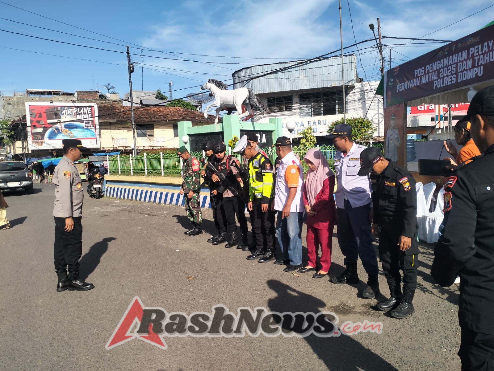 Apel Pos Pam Kota Dompu, Personel Kodim 1614/Dompu Tunjukkan Kesiapsiagaan Pengamanan