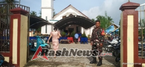 Babinsa Hadir Jaga Keamanan Ibadah Natal di Gereja Paulus Busalangga