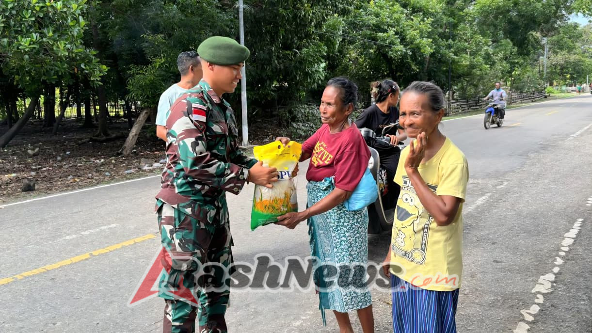Dari Perbatasan untuk Negeri, Pos Motaain Bagikan Sembako Sambut Natal