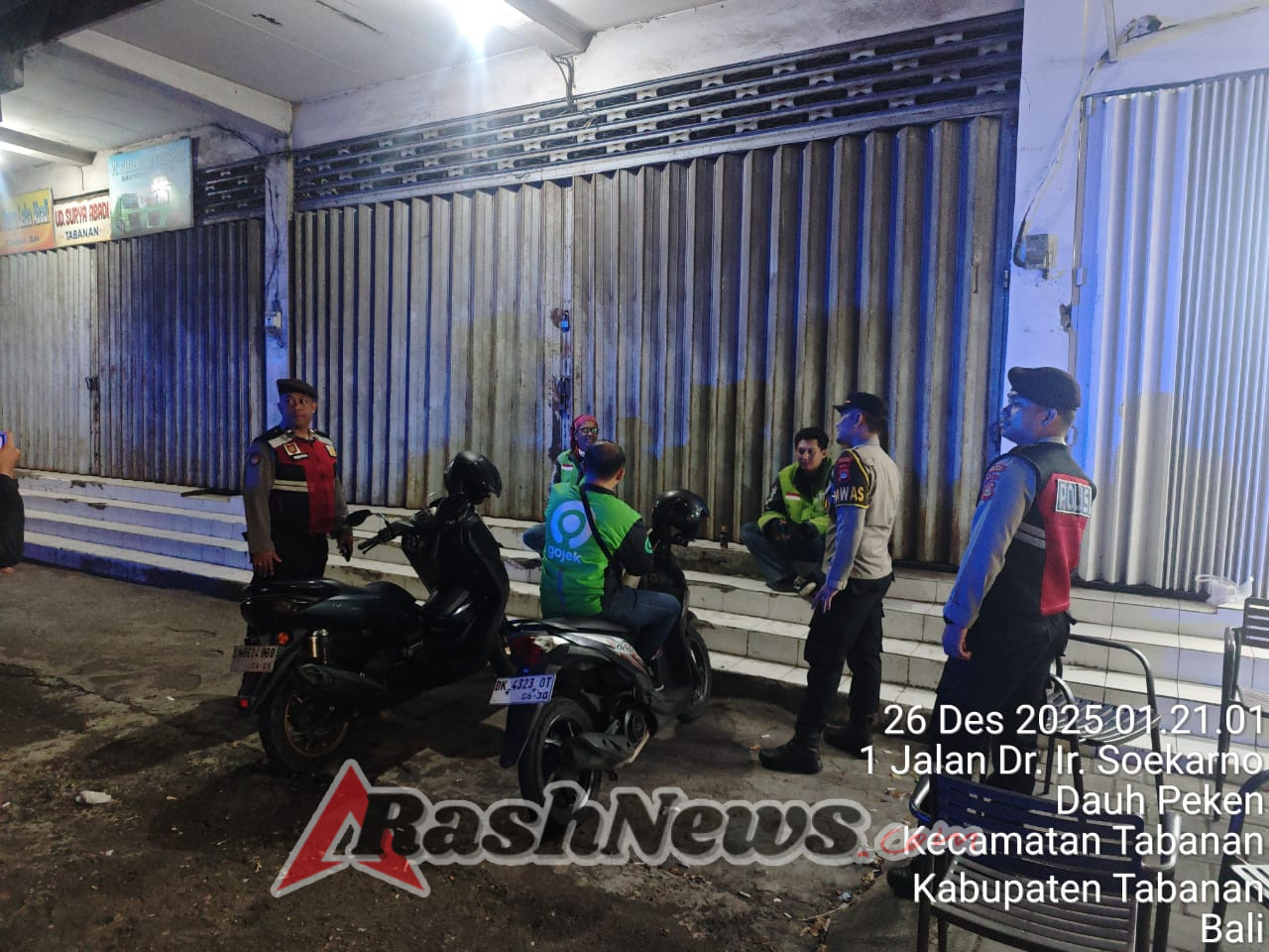 Blue Light Patrol Polres Tabanan Intensifkan Pengamanan Dini Hari, Antisipasi Kejahatan 3C