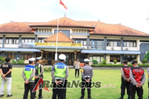 Wakapolres Klungkung Pimpin Apel Pagi Ops Lilin Agung 2025