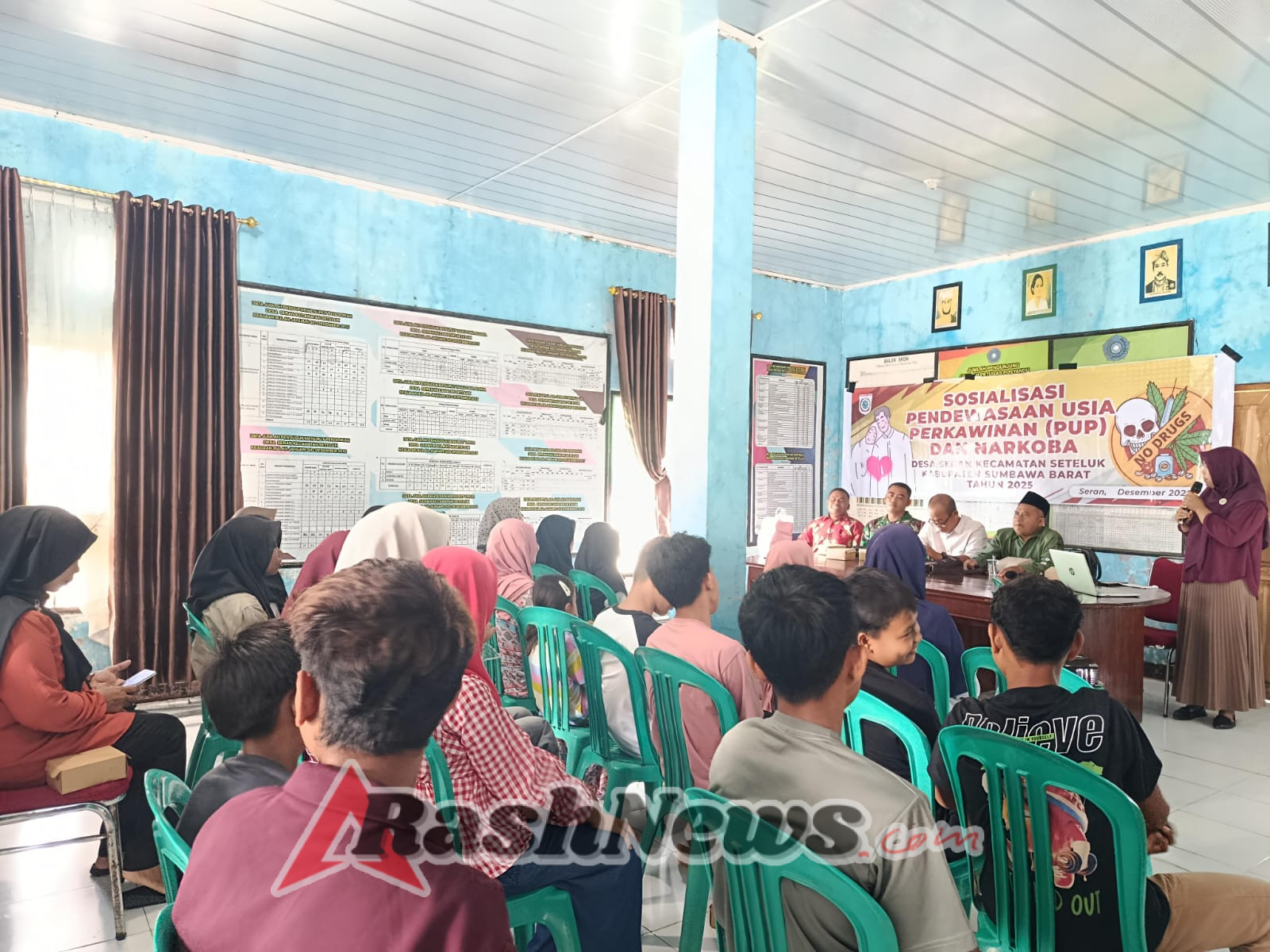 KUA Seteluk Gelar Sosialisasi PUP dan Bahaya Narkoba, Babinsa Seran Turut Hadir