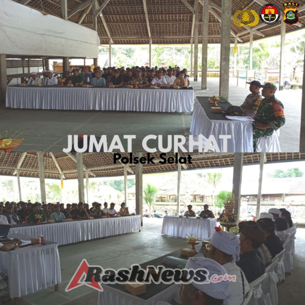 Kapolsek Selat melaksanakan giat Jumat Curhat sambangi  Masyarakat Duda Utara.