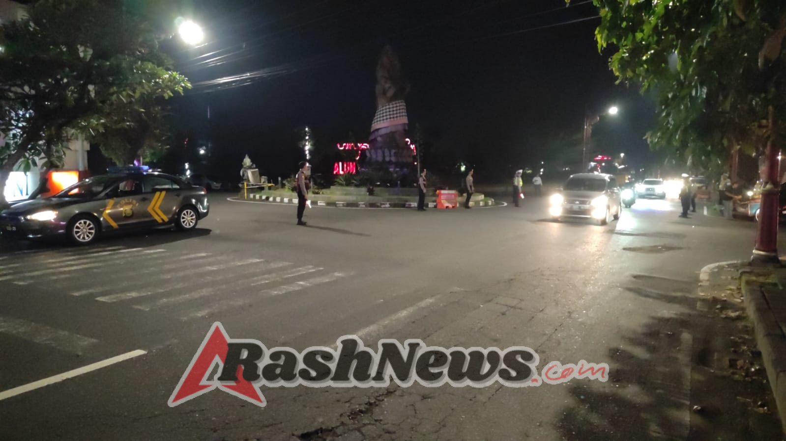 Sat Samapta Polres Bangli Gelar Blue Light Patrol Randis R4 Wujudkan Kamseltibcar Lantas di Malam Hari