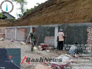 Sinergi TNI dan Pemerintah Desa, Pembangunan KDKMP Raterua Tunjukkan Progres Positif