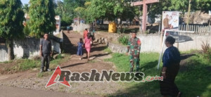 Babinsa Koramil Wolowaru Dukung Perayaan Natal Aman dan Damai di Kecamatan Wolojita