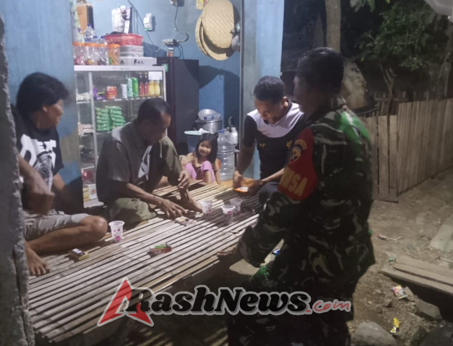 Patroli Siskamling Koramil Monta Berjalan Lancar, Keamanan Masyarakat Terjaga