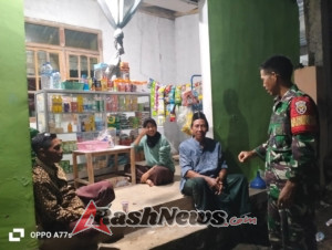 Babinsa Koramil 1608-02/Bolo Intensifkan Ronda Malam Bersama Warga Binaan