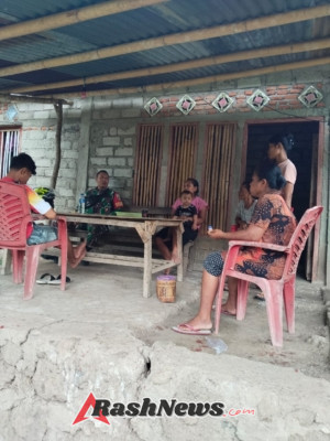 Babinsa Koramil Maurole Perkuat Kemanunggalan TNI-Rakyat Lewat Pamwil dan Komsos di Kotabaru