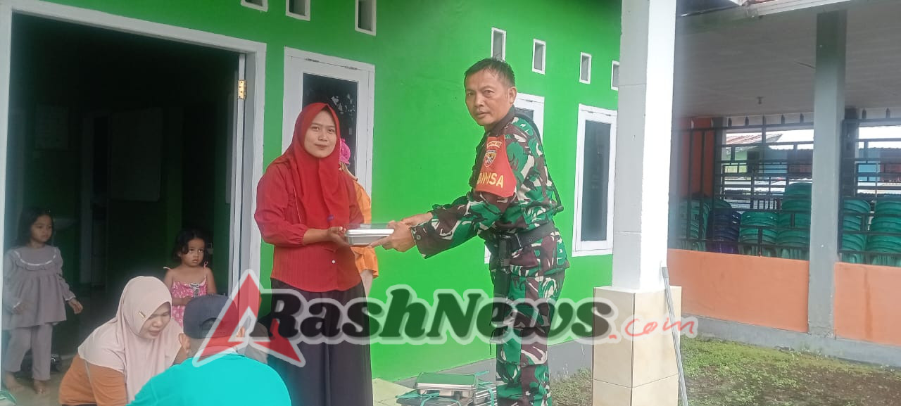 Peran Aktif Babinsa Lamusung Sukseskan Program Makan Bergizi Gratis