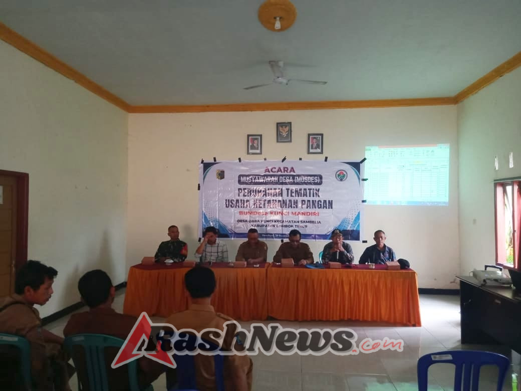 ‎Babinsa Darakunci Hadiri Musdes Perubahan Tematik Usaha Ketahanan Pangan BUMDes Kunci Mandiri