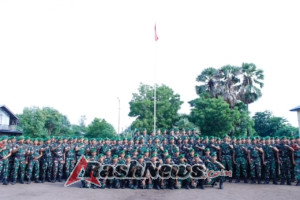 Penerimaan Warga Baru Yonif TP 834/WM Berlangsung Khidmat dan Penuh Makna